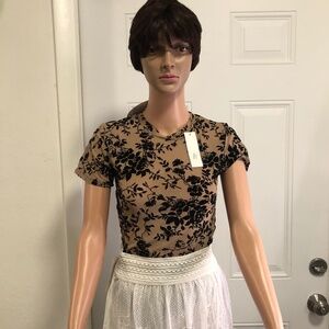 Brown Flowerly body suit